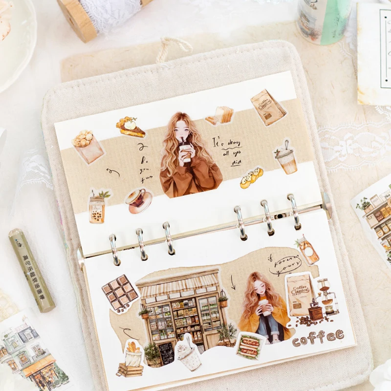Mr Paper 2rolls Bits and Pieces Everyday 시리즈 Washi 다이 컷 풍경 테이프 DIY 핸드북 재료 콜라주 달력 일기 카드