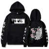 Hot Anime Attack on Titan Hoodie Harajuku  Pullover Tops Man Woman Sweatshirt Fans Gift 5