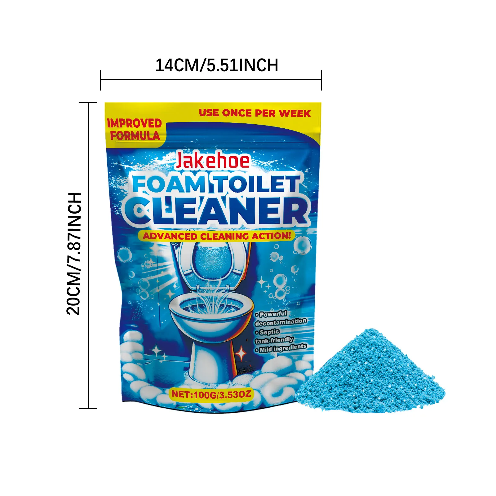 Foam Toilet Bowl Cleaning Powder Toilet Cleaner Stubborn Limescale Cleansing Powder Household Deodorization Cleaning