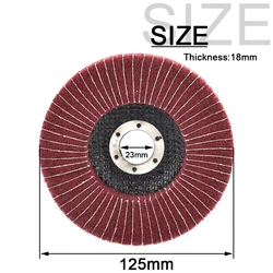 Premium Nylon Fiber Flap Wheels for Metal Finishing and Rust Removal on Complex Surfaces (Red with sandpaper)