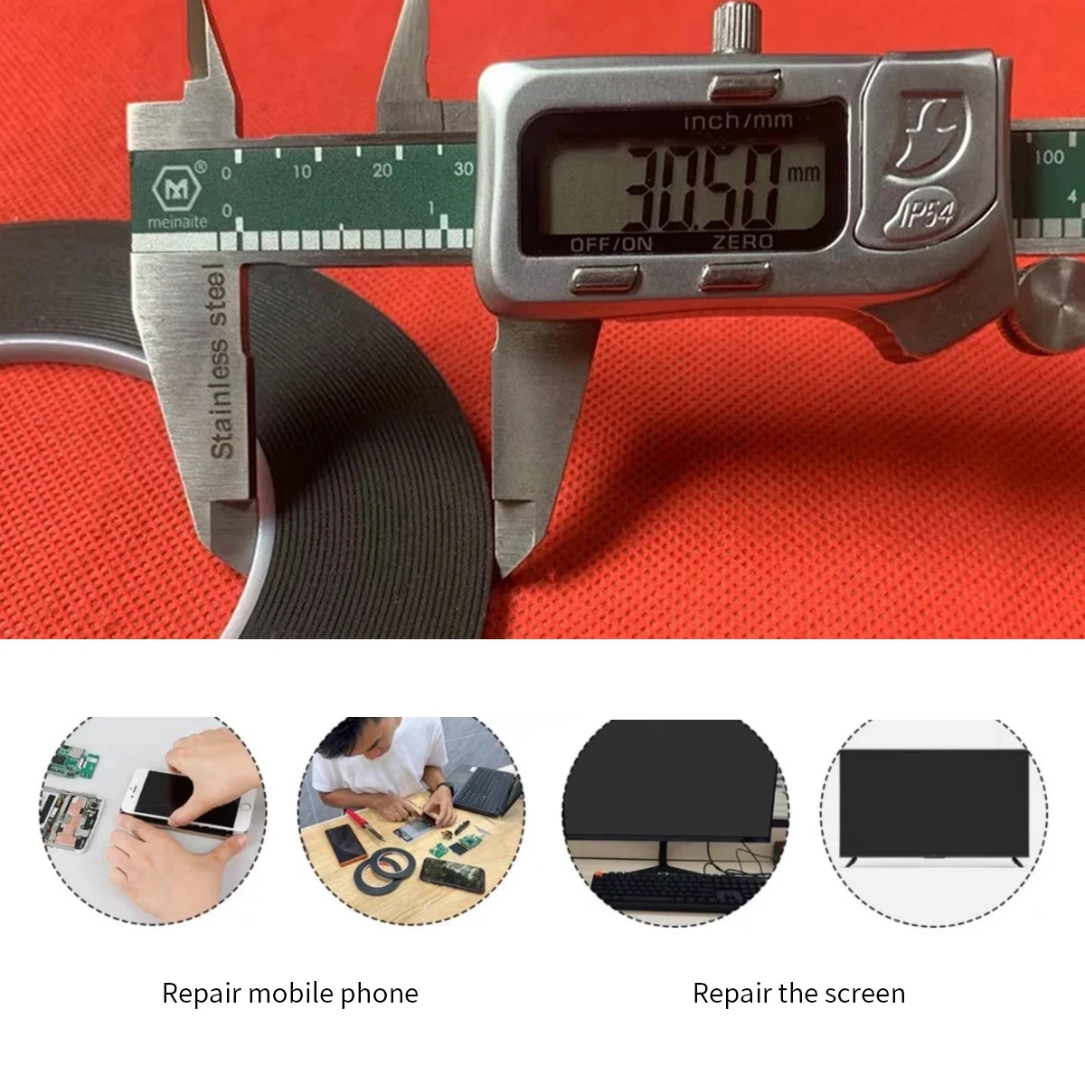 Adhesive Foam Tape 3mm 4mm double-sided adhesive foam tape LCD screen frameless TV frameless curved display phone repair