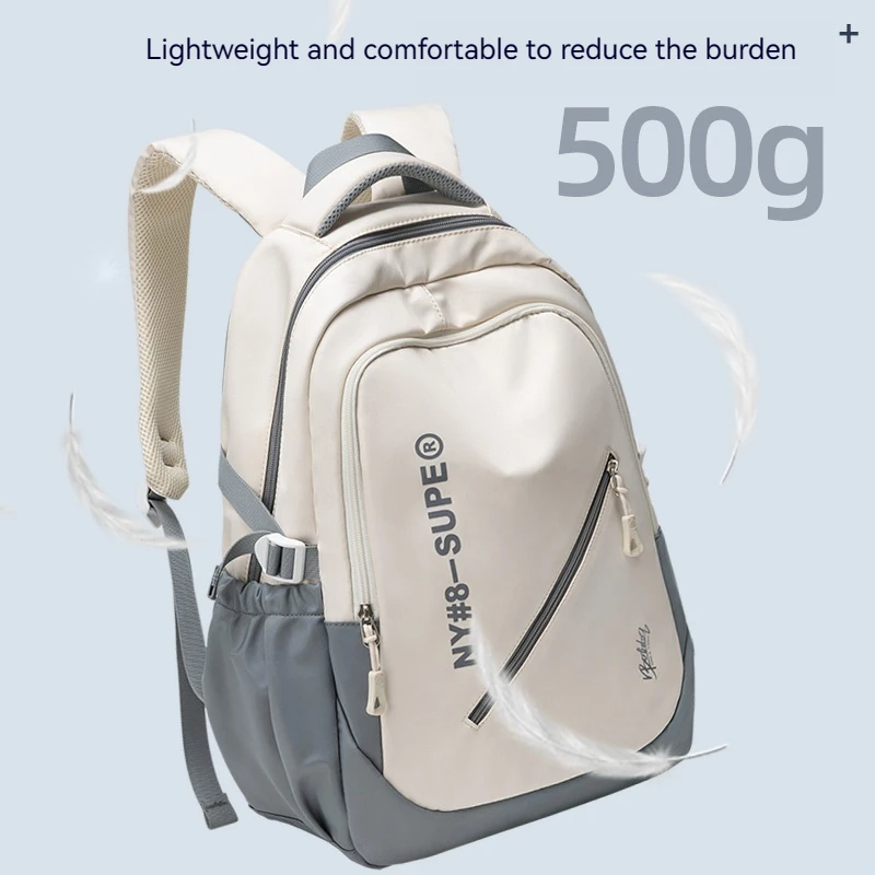 Backpack Large Capacity Light Simple Travel Bag Canvas Backpack Student School Bag Nylon Student Zipper Backpack 3