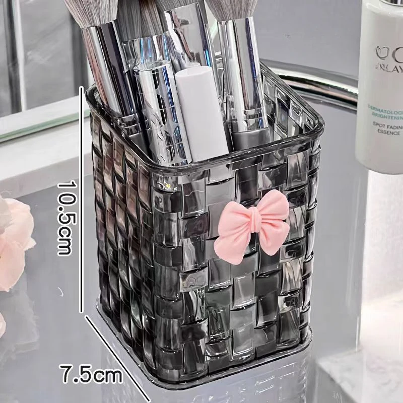 Clear Acrylic Makeup Brushes Storage Box Desk Cosmetic Organizer Lipstick Storage Nail Polish Display Stand Rack Jewelry Case makeup organizer,makeup storage box,cosmetic storage box