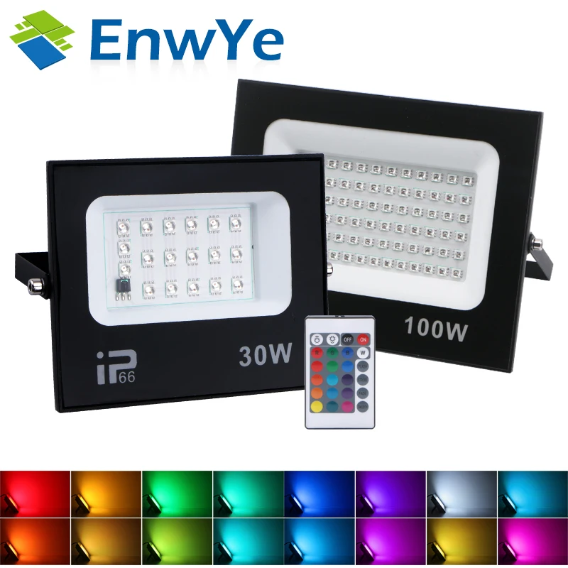 LED RGB Flutlicht Scheinwerfer cool weiß ac220v 30w 50w 100w ip66 wasserdicht LED schwarz Shell Garten dekoration Wand Flutlichter