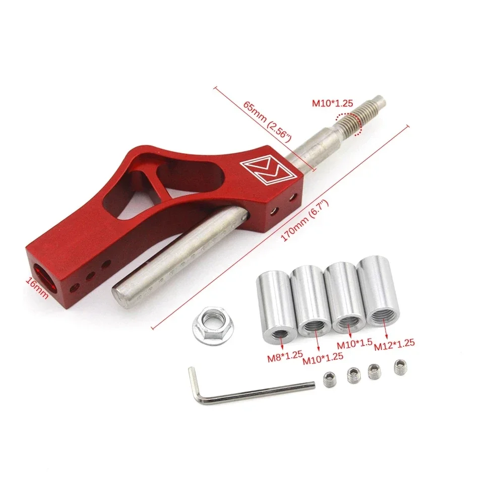 Aluminum Adjustable Height Lever Car Gear Shift Knob Extender Shifter Extension Single Bend Car Shifter Extender