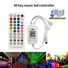 

40 key Timing controller Colorful LED lights with APP controller 5V 12V 24V Bluetooth music controller speed LED lamp dimmer