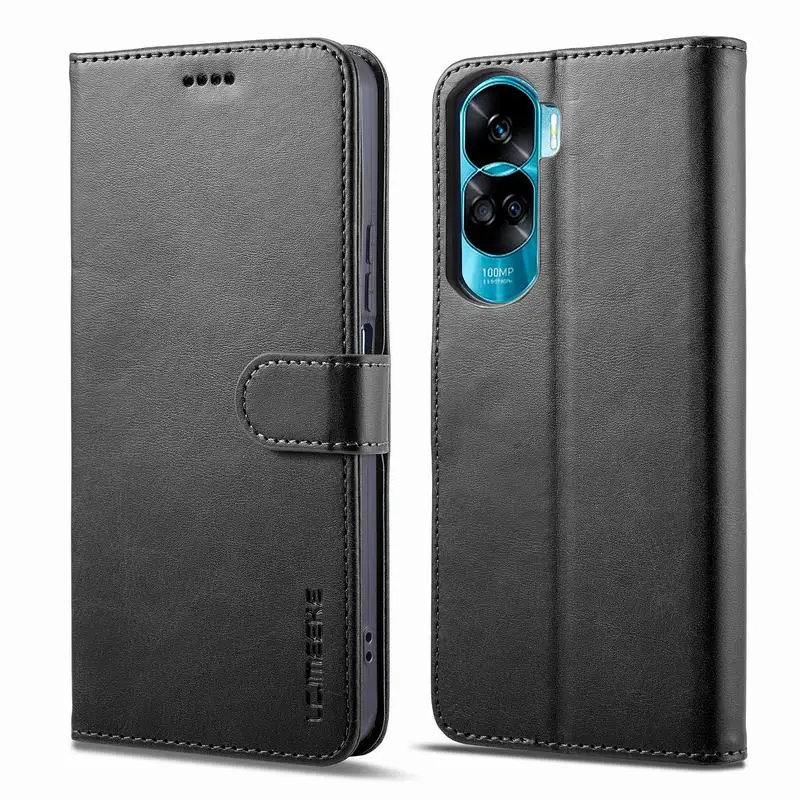 Premium Flip Magnetic Wallet Leather Phone Case with Card Slot and Stand