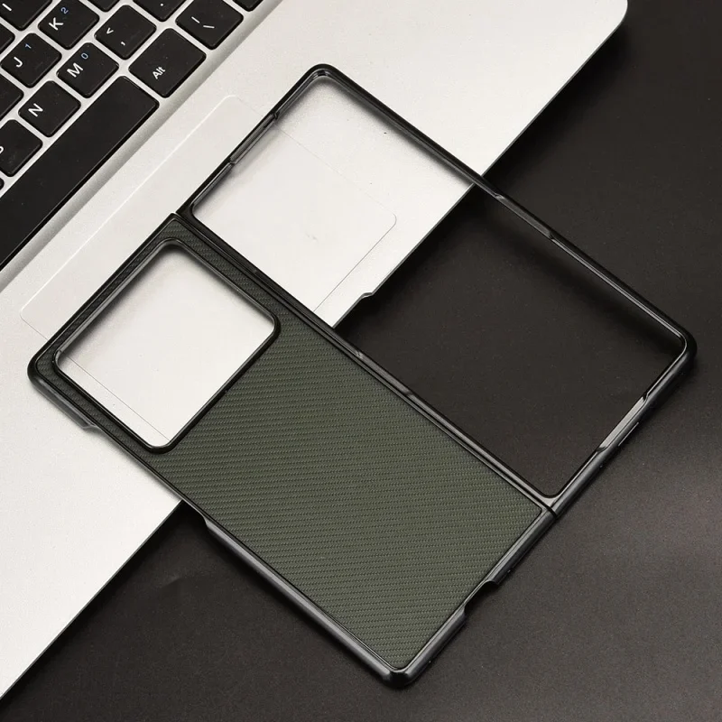 Premium Carbon Fiber Leather Folding Protective Case - Sleek and Durable Design