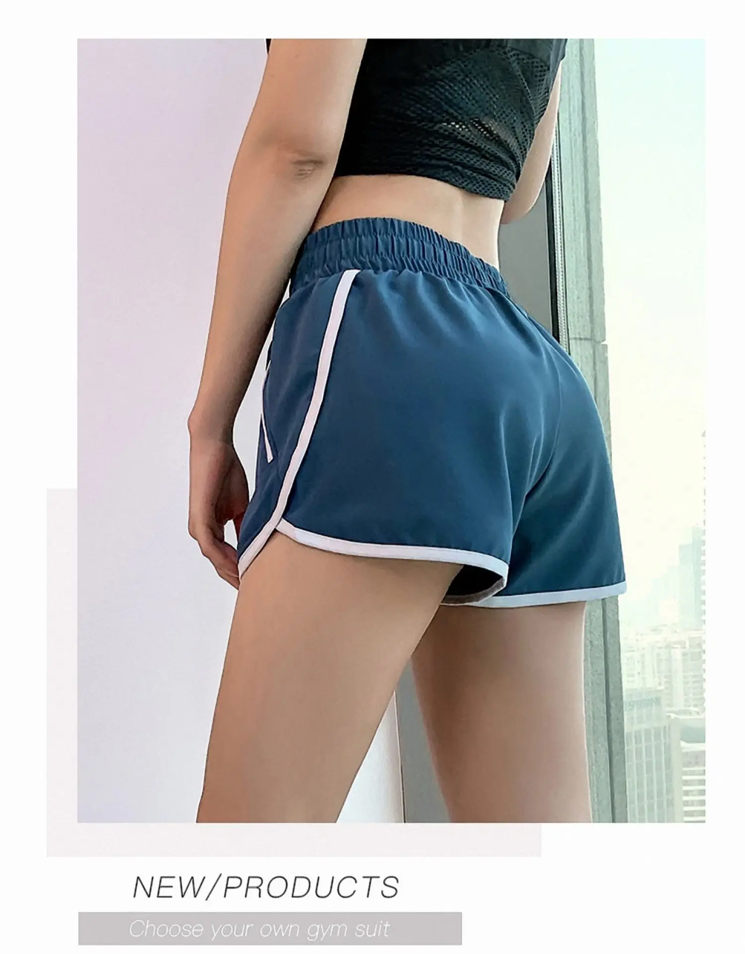 2022 New Spring and Summer Women's Elastic Anti-glare Outer Wear Loose and Thin Ultra-short Speed Training Shorts short pants