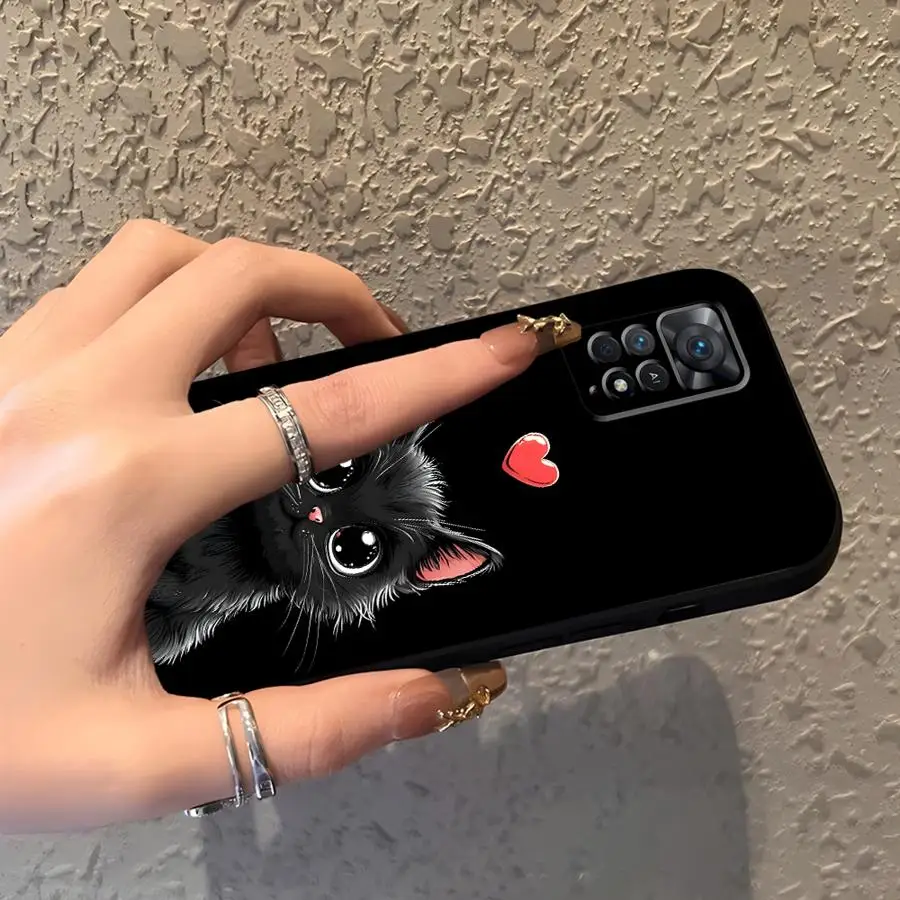 Black Cat Pink Phone Cover Case