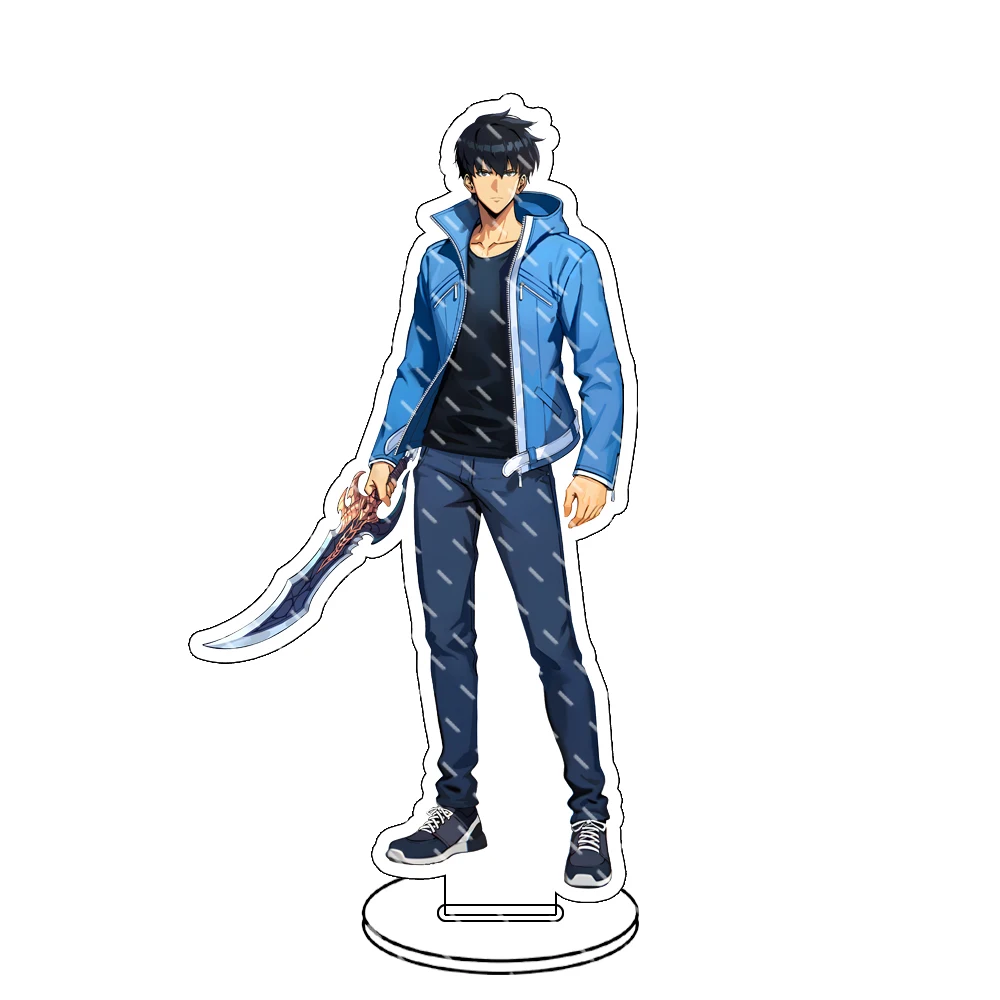 Solo Leveling Anime Figure Acrylic Stand - Sung Jin-Woo Character Desk Decor