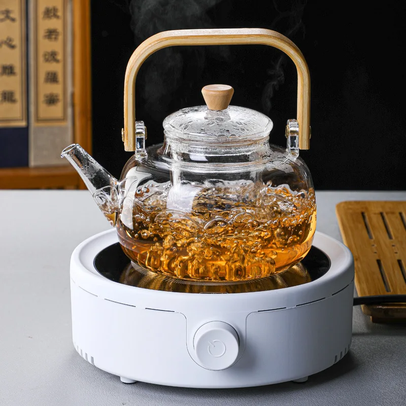 Théière en verre contenant une bouilloire à thé résistante à la chaleur