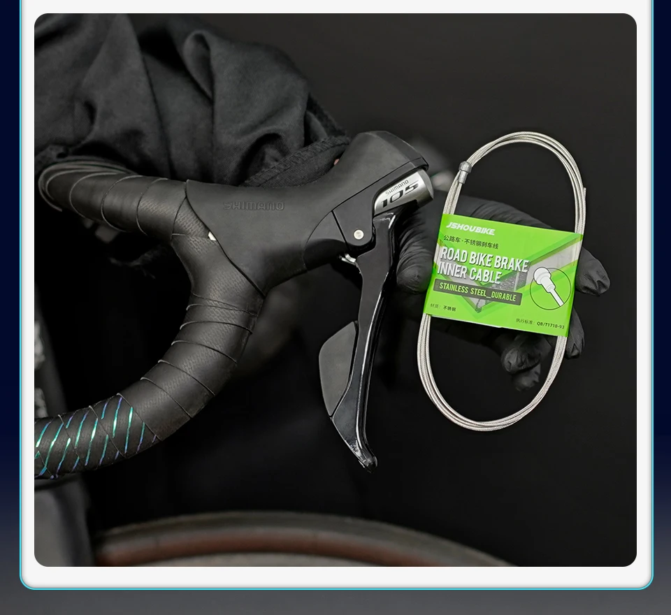JSHOUBIKE 1–20 Stück Fahrrad-Innenschalt-/Bremsdraht, 2,1 m/2,3 m/5 m, kräftiger/unvergabelter Edelstahl für SHIMANO SRAM Rennrad/Mountainbike – Detail 14