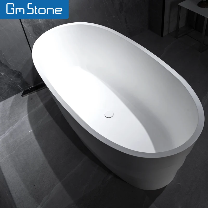 Freestanding Bath Tub Artificial Stone Tub Modern For Hotels Solid Factory Best Price Large Acrylic White Color