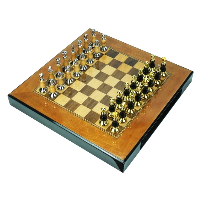 Collectible Premium Metal solid Brass Large Chess board set for adults  chessGame