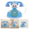 Retro Telephone Toy Cellular Training Electronic Landline Pretend Party Favor Kids Play Plastic Toddler Light Rotary 1