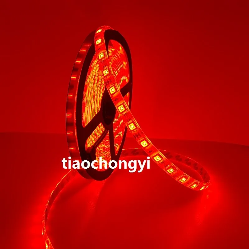 Description Picture 3 of itemDC 12V SMD Chip 5050 Red 60LEDs/m Pcb 10mm 620nm strip light Waterproof and Non-waterproof flexible Tape rope stripe 1m-5m