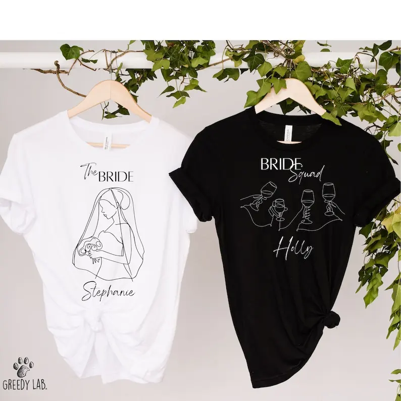 Bachelorette PartyShirtsBrideGift TeamBride ShirtHenPartyWeddingParty Tshirt Personalised Hen Party T Shirts Bridal Party Shirts 3