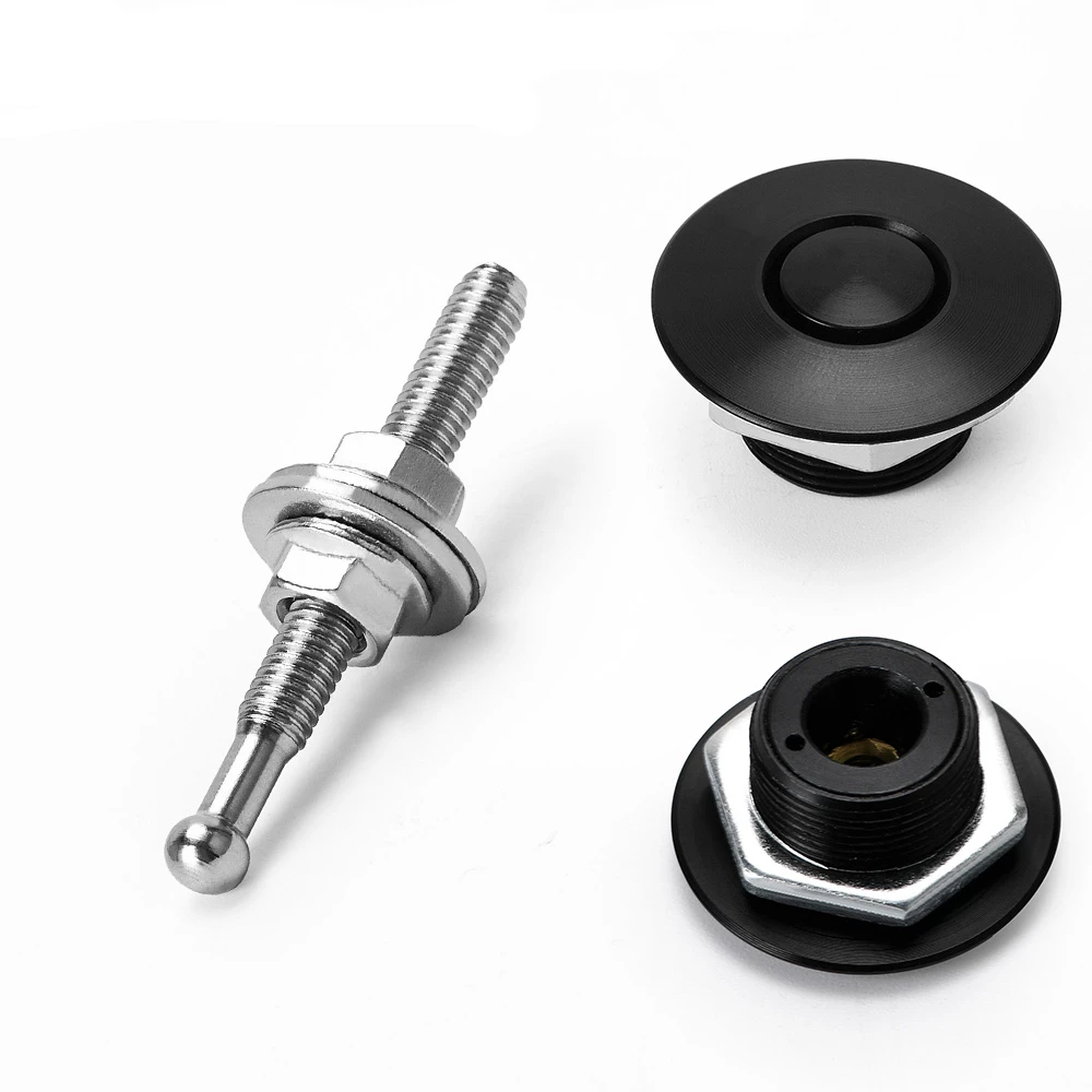 1.2 Universal  Push Button Billet Hood Pins Lock Clip Kit Car Quick Pins Quick Release Latch Engine Bonnets Accessories