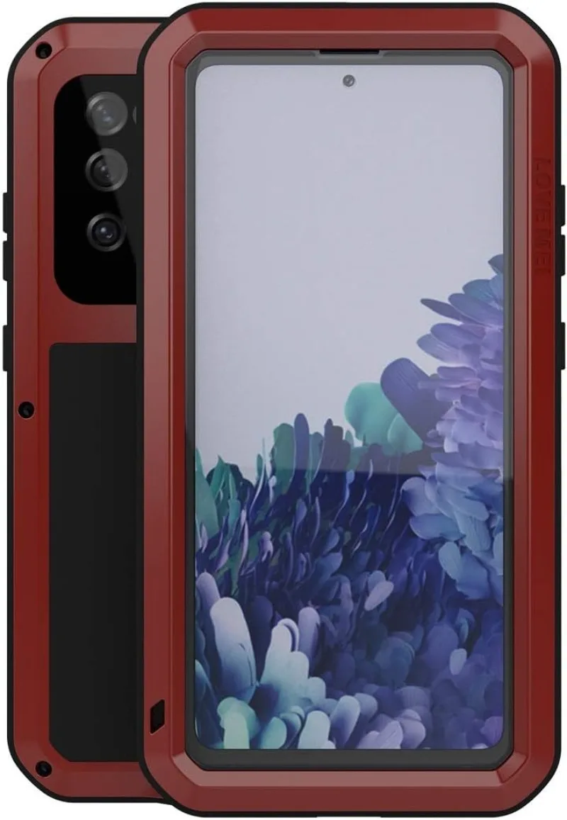 

LOVE MEI-Heavy Duty военный прочный металлический чехол для Samsung S20 FE, противоударный чехол с защитной пленкой из закаленного стекла