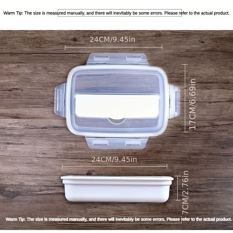 Easy-Clean Bento Container For Students & Office Workers,Leak-Proof Stainless Steel Lunch Box With 3/4 Compartments - Durable - 4