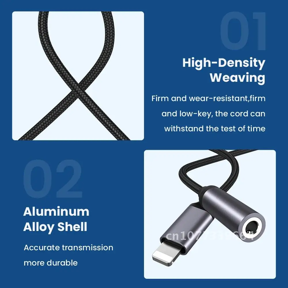 Adapter for iPhone 13 12 Pro 3.5mm AUX Cable Headphone Connector Mini Audio Splitter for iOS 14 Above Adapter