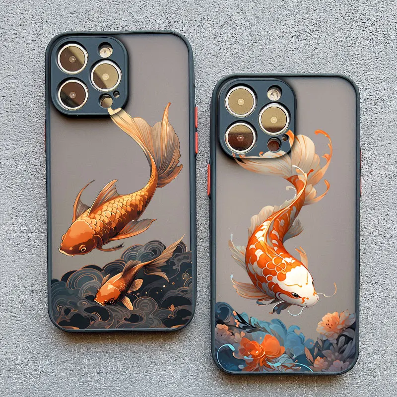 Fisch karpfen Sea Wave Handy hülle für iPhone 16 13 14 11 12 15 pro max x xr xs 7 8 plus se 15 14 plus 13 12 Mini-Rück abdeckungen – Detail 8