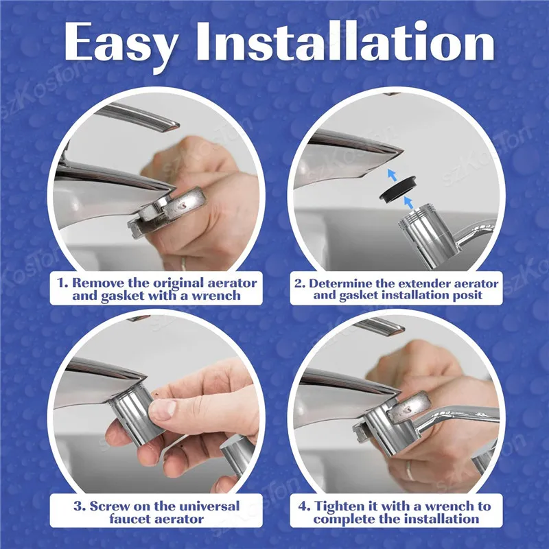 1080° Rotary Kitchen Faucet Spray Head Filter Washbasin Splash Proof Adapter Multifunctional Kitchen Sink Faucet Aerator 5