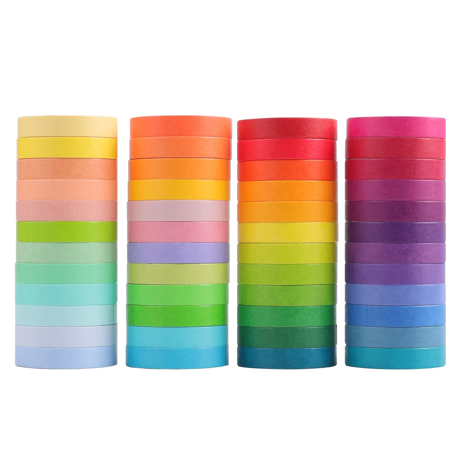 Washi Tape Sets Masking Tape 8 mm Wide Solid Color Rainbow Decorative journaling Scrapbooking School Office Supplies 48 Rolls washi tape,decoration tape,decorative tape,masking tape,adhesive tapes,adhesive tape,collage tape