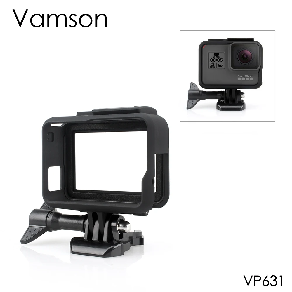 

Vamson для Gopro Hero 7 Black 6 5 аксессуар защитная рамка для камеры боковая открытая фотокамера для Gopro Hero 7 6 5 движущаяся камера VP631