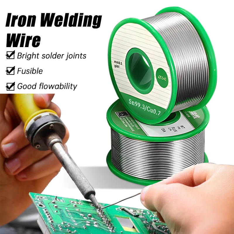 Sn99.3/Cu0.7 Lead-free Solder Wire Rosin Containing High Purity Soldering Wire Roll No Clean tin Flux for Electronic Repair soldering wire soldering tin wire