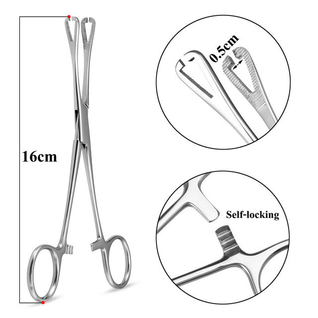 Sterile Surgical Steel Dermal Anchor Holding Tool Plier Tweezer Clamp Professional Disc Forcep Body Piercing Equipment 3-5mm