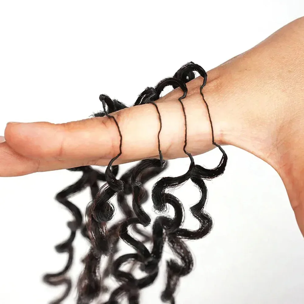Kinky Curly Human Knotless Pre-Separated Crochet Hair Extensions The 3rd Generation Feather Crochet Invisible Knots For Women 4