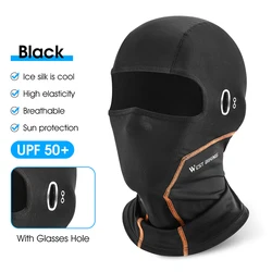 West Biking Breathable Cycling Cap with UV Protection and Eyewear Holes (Black)