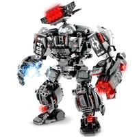Superheroes Mecha Building Blocks Toys for Boys Super Armor Robot Model Military Warrior Action Figures Gifts for Kids Children 2