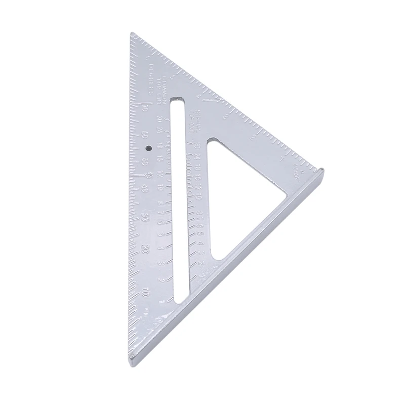 Triangle Ruler 7Inch Measurement Tool Aluminium Alloy Carpenter Set Square Angle Woodworking Tools Try Square Triangular