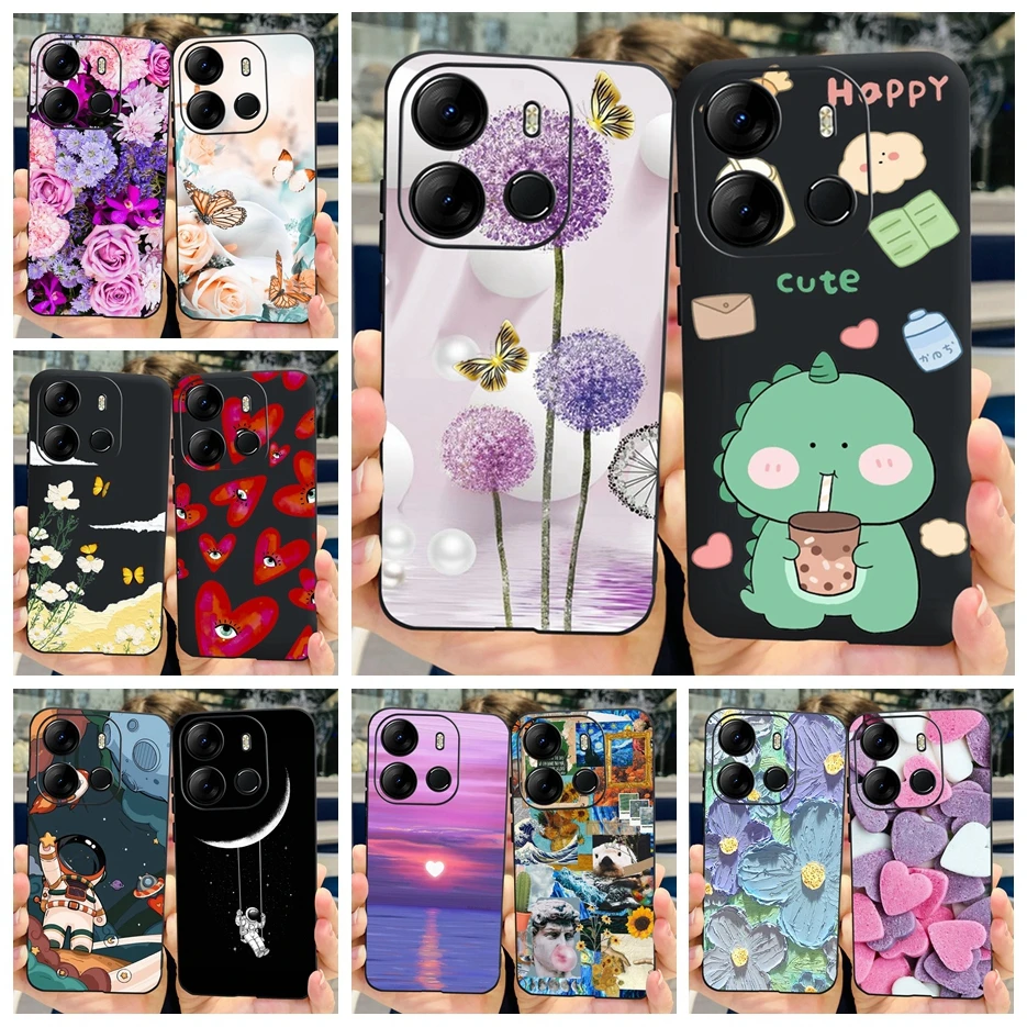 Colorful Painted Back Cover Clear Silicone Soft Slim Phone Case