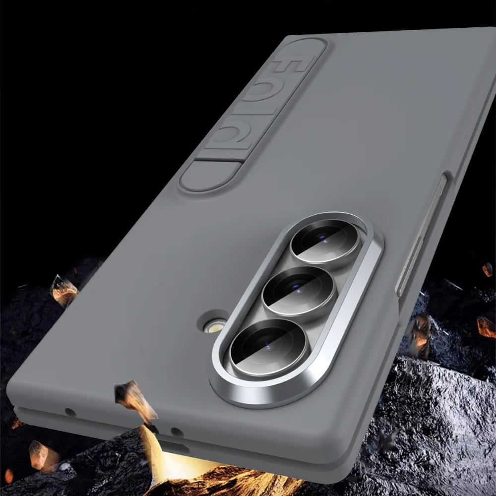 Original Folding Phone Case with Stand Cover and Tempered Glass: Durable PC Grip Design