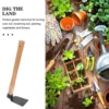 Iron Gardening Cultivator Manual Wooden Handle Agriculture Hoe Vegetable Farming Tool Weeding Hoe 5