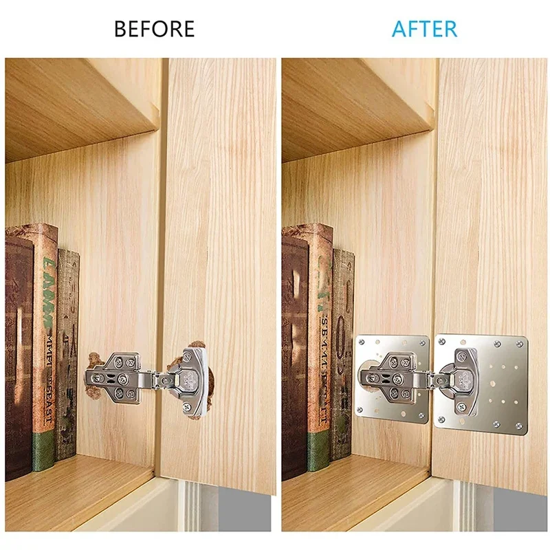 5Pcs Cabinet hinge repair plate kit kitchen cupboard door hinge mounting plate