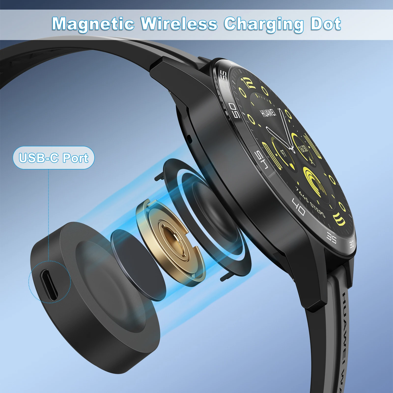 Magnetic Charger Dock for Smartwatches - Single Head, Cable Not Included