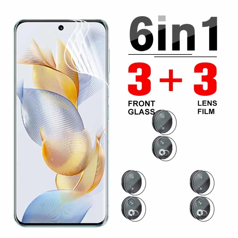 

Гидрогелевая пленка 6 в 1 для Honor 90 5G полное покрытие Передняя мягкая пленка Xonor Honer Honar 90 Honor90 6,7 дюйма защита для объектива камеры