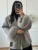 Fox Fur Wool Overcoat Women's Short Coat Office Lady Elegant Double-sided Woolen Coat 2025 New Cardigan Jackets Loose