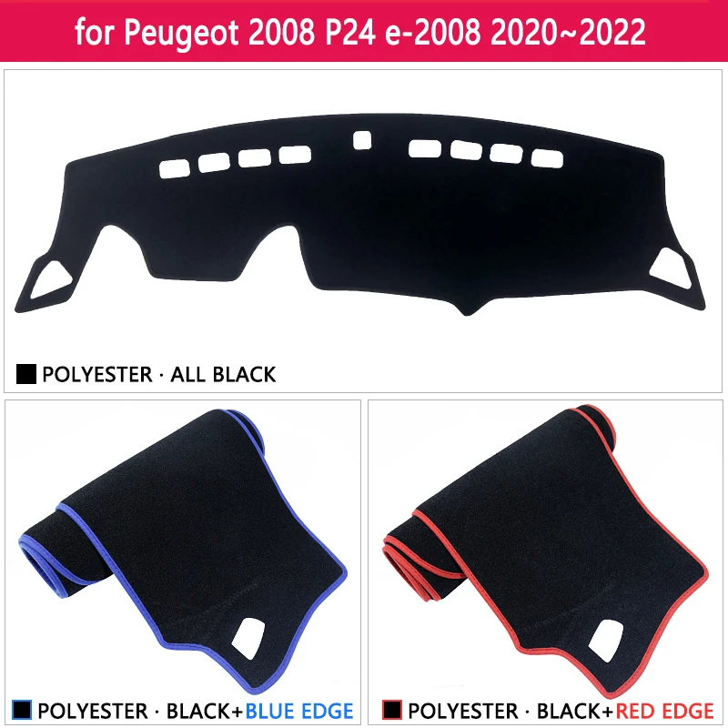 Tapis De Tableau De Bord Anti-UV Pour Peugeot 2008/208/e-2008/e-208 - Modèle 2020-2023 - Protection Contre Soleil Et Chaleur