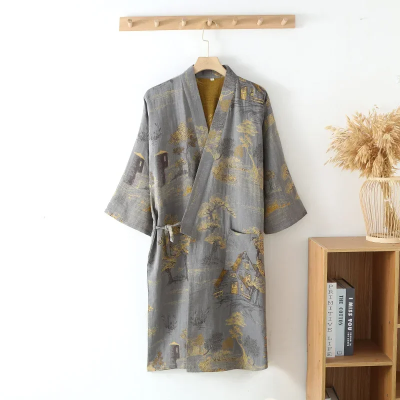 ตัวเลือกสินค้า เสื้อคลุมผ้าฝ้ายกิโมโน ฤดูใบไม้ร่วง-ใบไม้ผลิ
