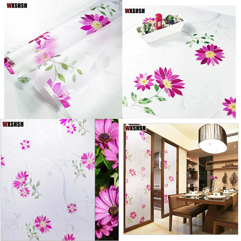 Magnolia Fenster folie statisch haften Wärme kontrolle Privatsphäre Schutz Drop-Shipping wieder verwendbare abnehmbare Glas folie Home Dekoration – Detail 11
