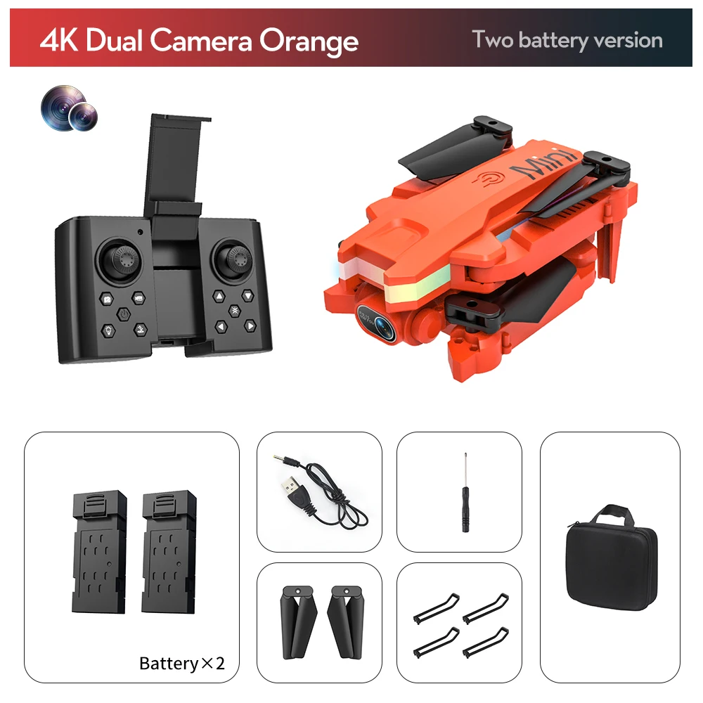 2022 New XT8 RC Mini Drone with 4K Dual HD Camera Video Shooting Led Drone Quadcopter with FPV One-Key Return Toys for Kids Gift toy helicopter RC Helicopters