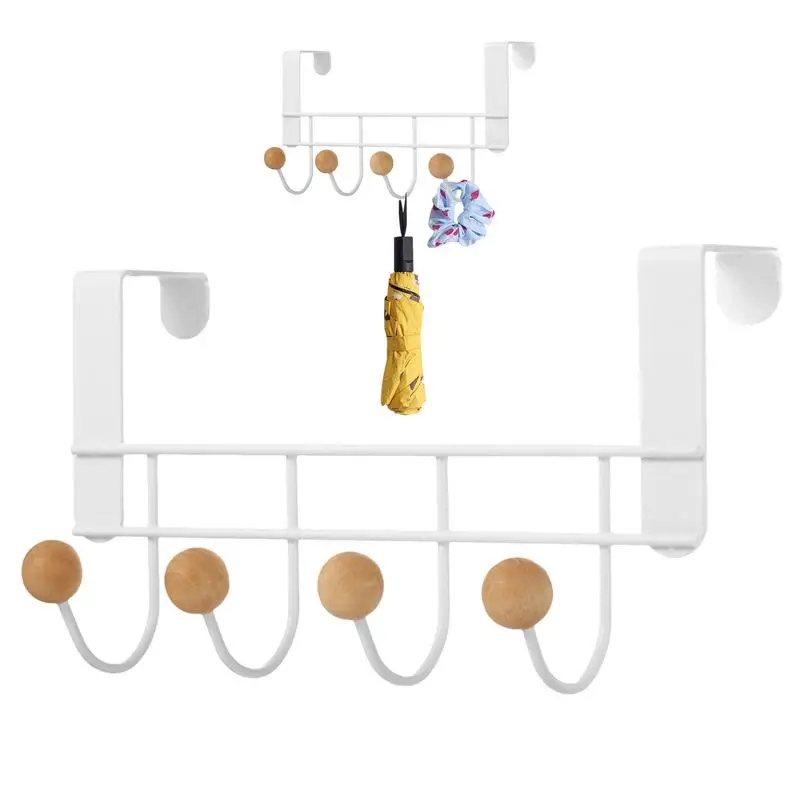 

Hooks Over The Door 4 Hooks Bathroom Organizer Rack Clothes Coat Hat Towel Hanger Bathroom & Kitchen Storage Accessories