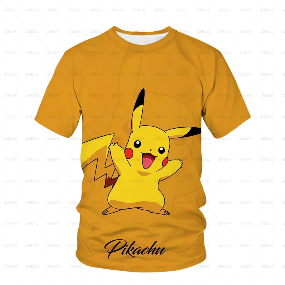 

Children's T-shirt Pocket Monster 3D Printed T-shirt Short Sleeve Funny Design Casual Top T-shirt Boys and Girls Summer Pikachu