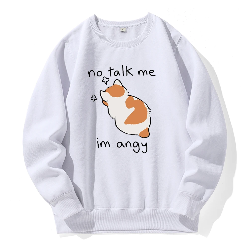 

Tsundere Cat No Talk Me Im Angy Men Hoody Fleece Warm Comfortable Tracksuit Fashion Classic New Hoodie Basic All Match Hoodies